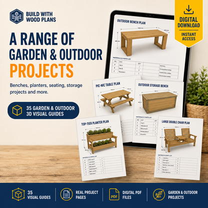 Selection of garden and outdoor woodworking project guides