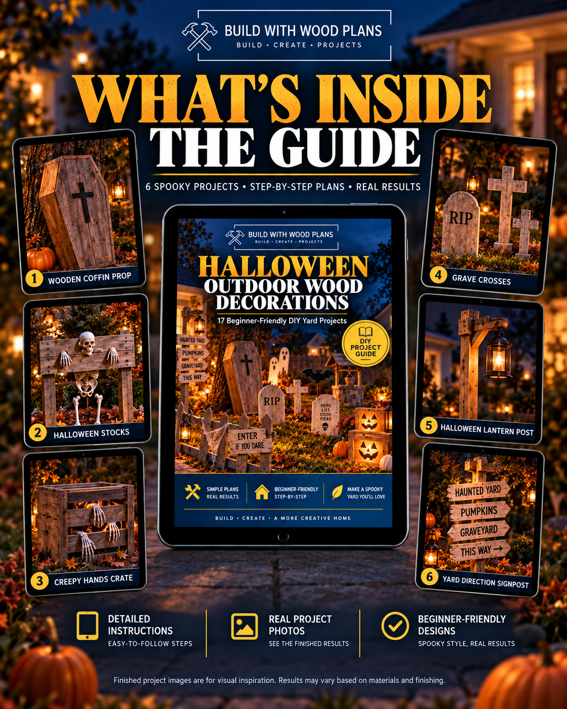 Halloween Outdoor Wood Decorations | 17 DIY Yard Projects