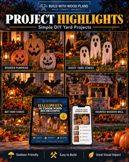 Halloween Outdoor Wood Decorations | 17 DIY Yard Projects
